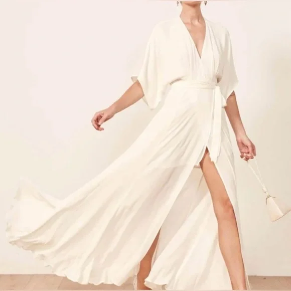 BNWT Reformation Winslow Dress (Ivory, L) - Picture 2 of 6